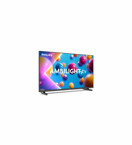 Philips 32-inch Full HD LED Smart TV with HDR, showcasing a sleek black screen and slim design for home entertainment.