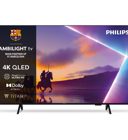 Philips 43-inch Smart TV 43PUS8400/12 displaying vibrant screen with sleek black frame, suitable for home entertainment.