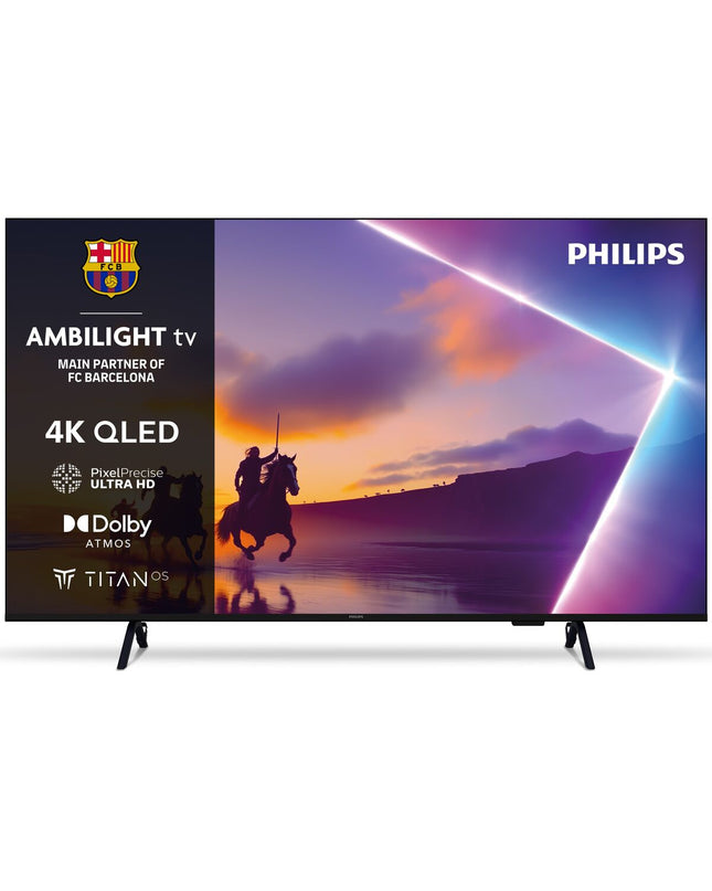 Philips 43-inch Smart TV 43PUS8400/12 displaying vibrant screen with sleek black frame, suitable for home entertainment.