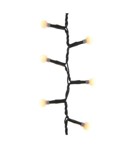 Lumineo Cherry Compact LED-lichtkrans in wit, 14 m outdoor garden decoration with warm white LED lights on a flexible cable
