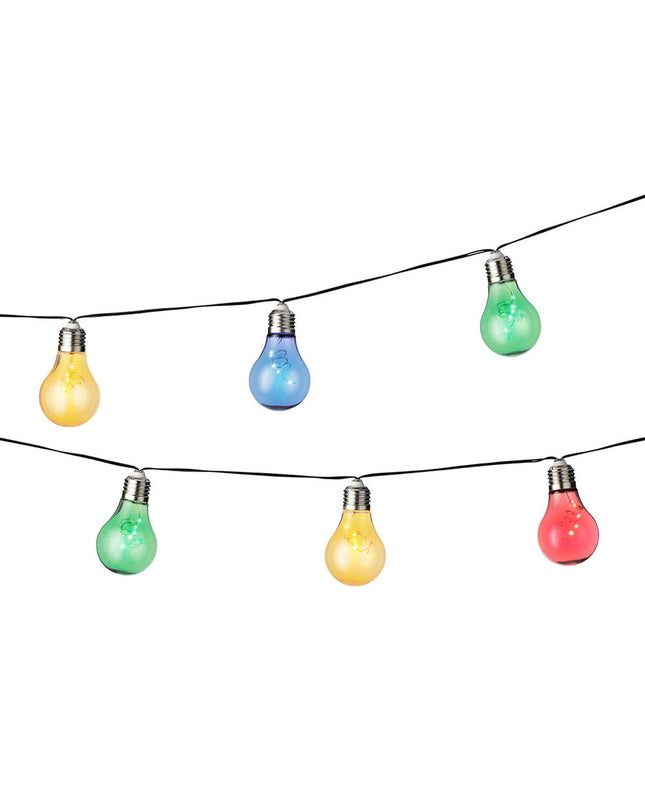Lumineo multicolour warm white 4.5m LED outdoor garden light string with RGB LEDs for decorative outdoor lighting.