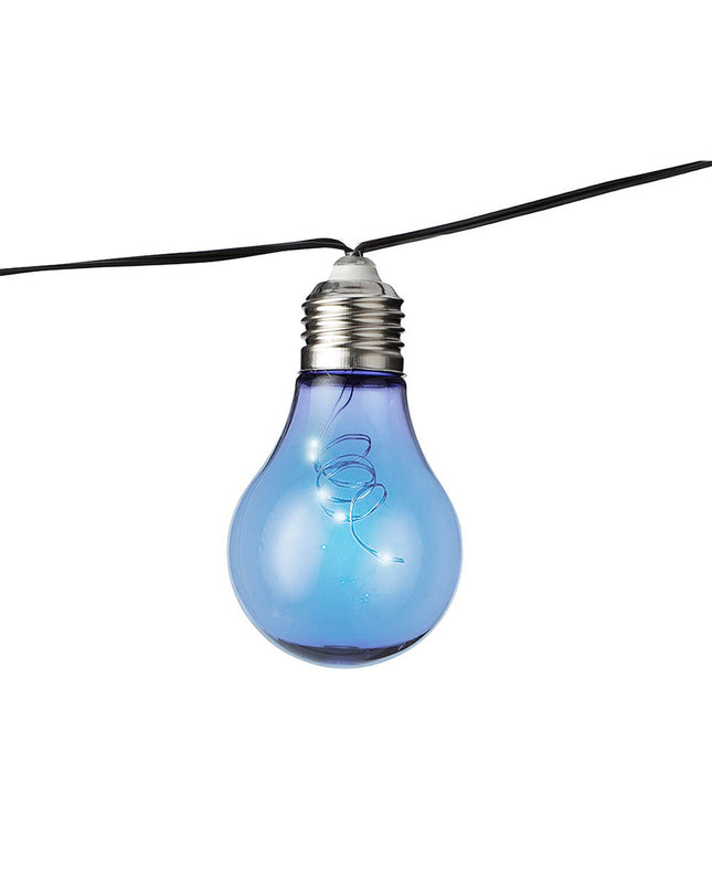 Lumineo black multicolour LED outdoor string light with warm white and RGB LEDs, 4.5 meters long, for garden decoration.