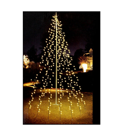 White LED string light outdoor garden decoration by BigBuy Christmas, 8-meter long outdoor lighting for festive or decorative use.