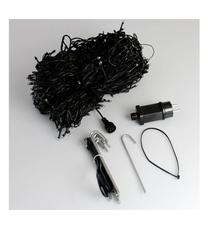 LED white string light for outdoor garden decor, 8 meters long, by BigBuy Christmas, ideal for festive outdoor decoration.