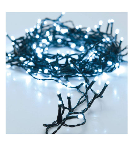 Long white LED string lights for outdoor garden decoration, 11 meters, by BigBuy Christmas, ideal for festive outdoor decor