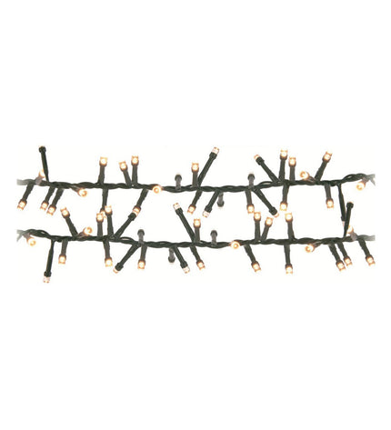 Warm white LED light garland for outdoor garden decoration, 11 meters long, from BigBuy Christmas.