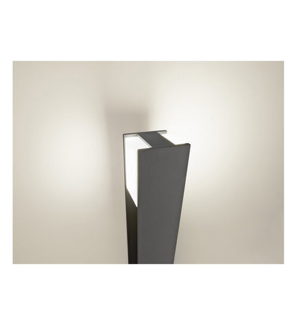 Philips LED outdoor garden lamp in anthracite aluminum, 14W, 4000K for exterior decoration and lighting.