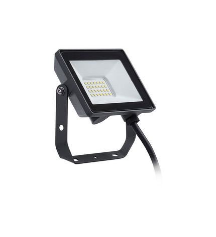 Philips black outdoor garden floodlight with 6500K brightness, ideal for exterior decoration and landscape lighting