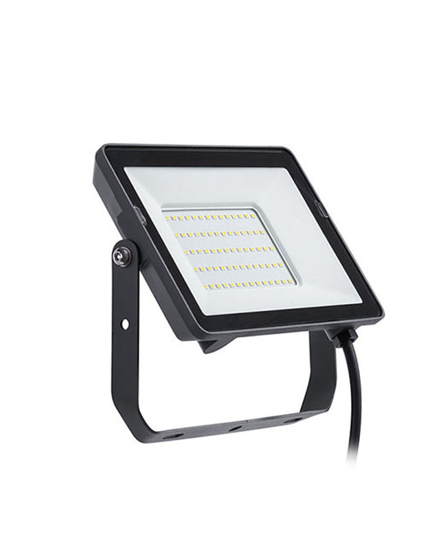 Philips 50W black outdoor garden floodlight with rectangular design, ideal for exterior decoration and lighting.