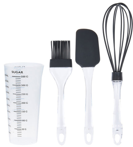 Excellent Houseware cake decorating kit with four parts for making and decorating cakes and sweets in home baking.