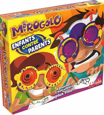 Goliath Mirogolo children's board game with colorful game pieces and cards for family fun and strategic play.