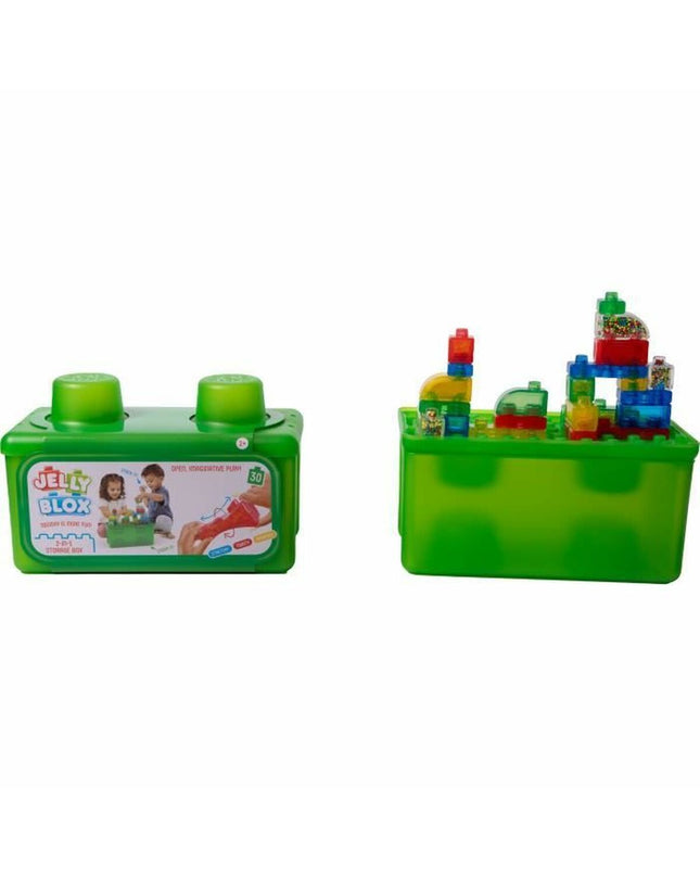 Goliath Bouwspel Goliath toy set featuring colorful building blocks and game components on a white background.