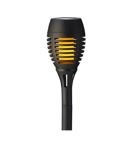 Lumineo black plastic garden candle lantern for outdoor decoration, designed for outdoor garden lighting and ambiance.