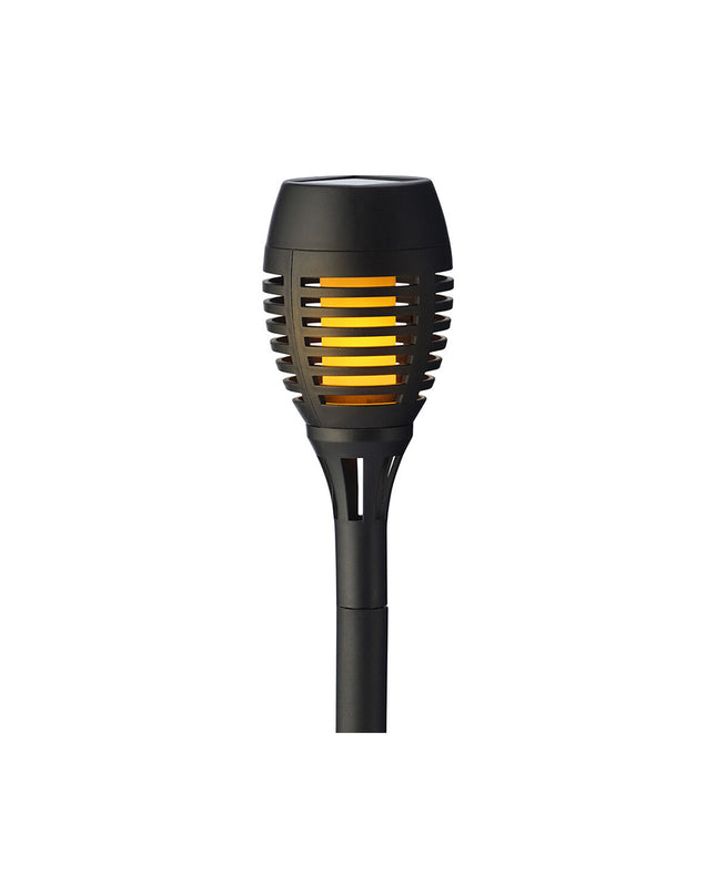 Lumineo black plastic garden candle lantern for outdoor decoration, designed for outdoor garden lighting and ambiance.