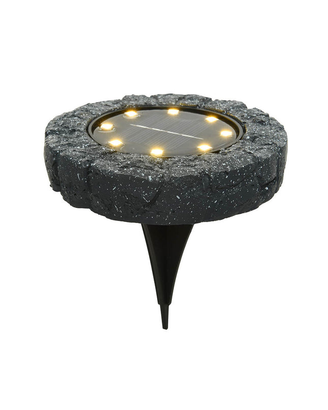 Lumineo grijze polyresin tuinmarker voor buiten decoratie, met sculptuurvorm en duurzame tuinaccessoire uitstraling.