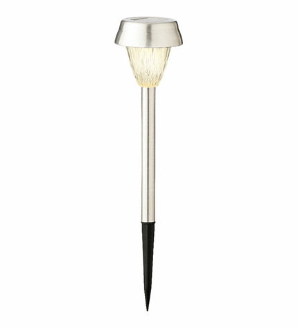 Lumineo solar garden stake lights set with four multicolour outdoor decorative torches, 24 x 8 cm for garden illumination.