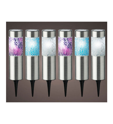 Lumineo Gaudi LED solar garden marker lights for outdoor decoration, illuminating pathways and garden areas with eco-friendly solar energy.