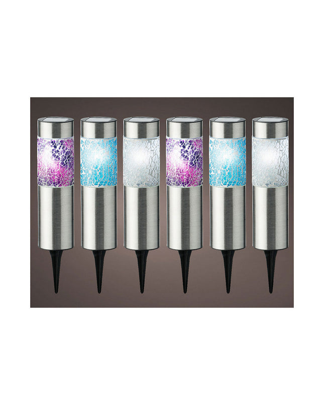 Lumineo Gaudi LED solar garden marker lights for outdoor decoration, illuminating pathways and garden areas with eco-friendly solar energy.