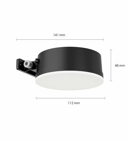 Philips outdoor garden wall lamp, 1.5W, circular design, emits warm 2700K light, decorative exterior lighting for garden or patio.