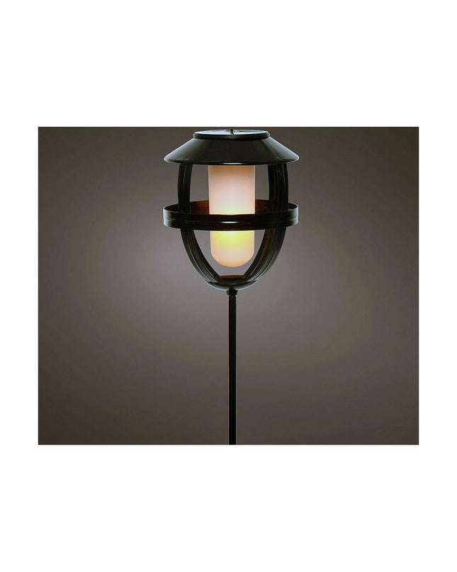 Lumineo Zonlicht Lumineo 898216 Zwart ijzeren tuinfakkel met flameneffect, 63 cm decoratie voor buiten.