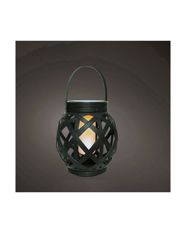 Lumineo LED lantern for outdoor garden decoration with zone flame effect, 14.5 cm diameter, 16 cm height, emits 5 lumens.