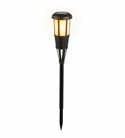 Lumineo solar garden lighting in outdoor yard, 61x10 cm, decorative outdoor lighting with solar panel and warm glow.