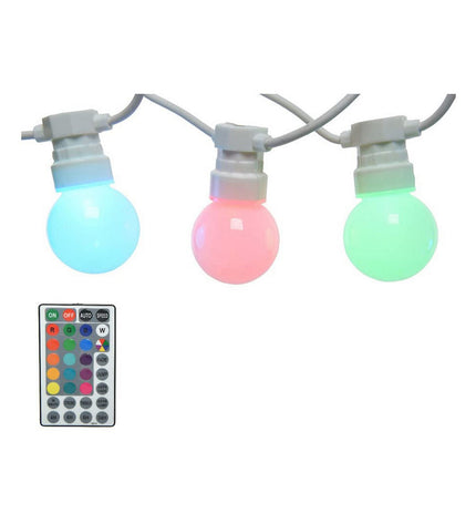 Lumineo LED-lichtkrans voor tuindecoratie buiten, string van heldere LED-verlichting voor sfeervolle tuinverlichting
