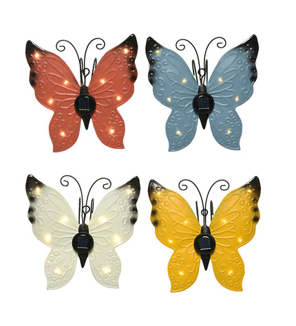 Lumineo Zonlicht Lumineo butterfly outdoor garden decoration in 17.8 x 16 x 4 cm, solar-powered outdoor decor piece