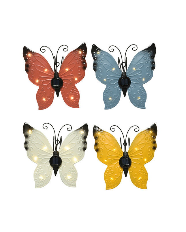 Lumineo Zonlicht Lumineo butterfly outdoor garden decoration in 17.8 x 16 x 4 cm, solar-powered outdoor decor piece