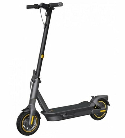 Segway MAX G2 electric scooter in gray, 900W motor, designed for urban mobility and outdoor sports, with handlebars and deck.