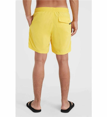 Yellow men's O'Neill Vert 16'' swim trunks for sport and watersport, showing the bright, lightweight fabric and O'Neill branding.
