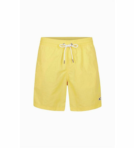 Yellow O'Neill men's swim trunks, Vert 16'' watersport swim shorts with sporty design, suitable for outdoor swimming activities.