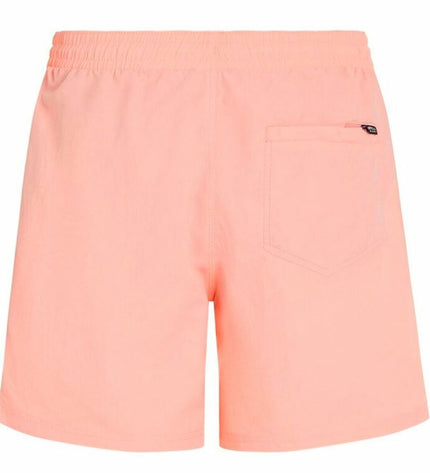 O'Neill men's pink coral Vert 16-inch swim trunks for watersport and outdoor activities, featuring a sporty design.