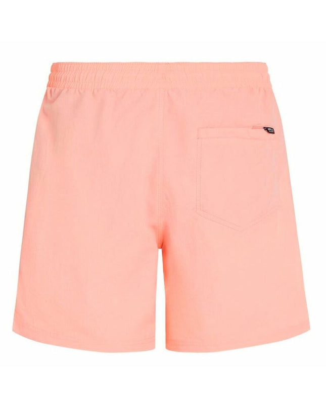 O'Neill men's pink coral Vert 16-inch swim trunks for watersport and outdoor activities, featuring a sporty design.