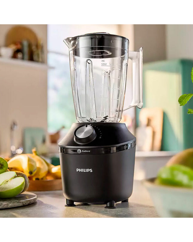 Philips HR2291/01 black 600W hand mixer with 2L capacity for home cooking, compact electric kitchen appliance.