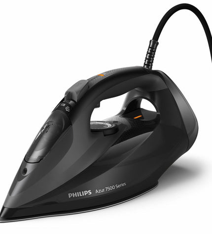 Philips DST7511/80 steam iron for household use with 240V power, showcasing the sleek design and adjustable steam settings.