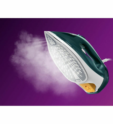 Philips DST7031/70 steam iron with digital controls and ergonomic handle for efficient home ironing.