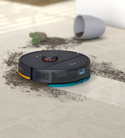 Philips robot stofzuiger with 2600 mAh battery, sleek design, suitable for home cleaning and floor maintenance.