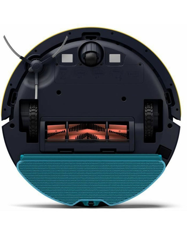 Philips robot stofzuiger with 2600 mAh battery, cleaning floors and maintaining home environment, shown on a smooth surface.