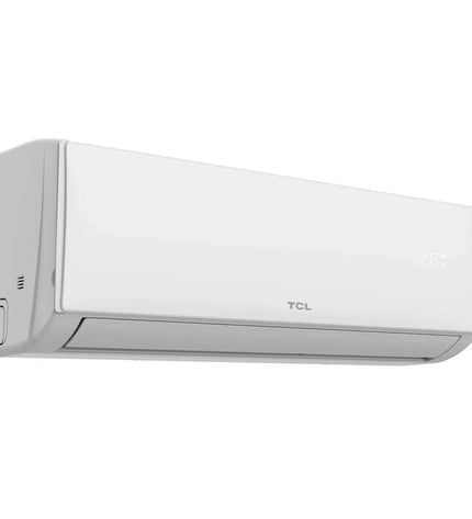 TCL S12F2S2 portable air conditioner in white with digital display and adjustable vents, designed for home cooling.