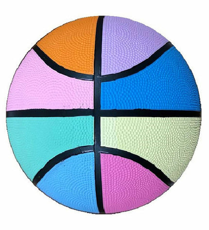 Multicolour Bullet Sports basketball size 7 for outdoor sports, featuring a durable design and vibrant color pattern.