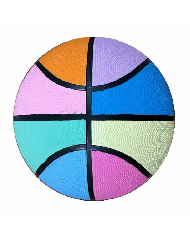 Multicolour Bullet Sports basketball size 7 for outdoor sports, featuring a durable design and vibrant color pattern.