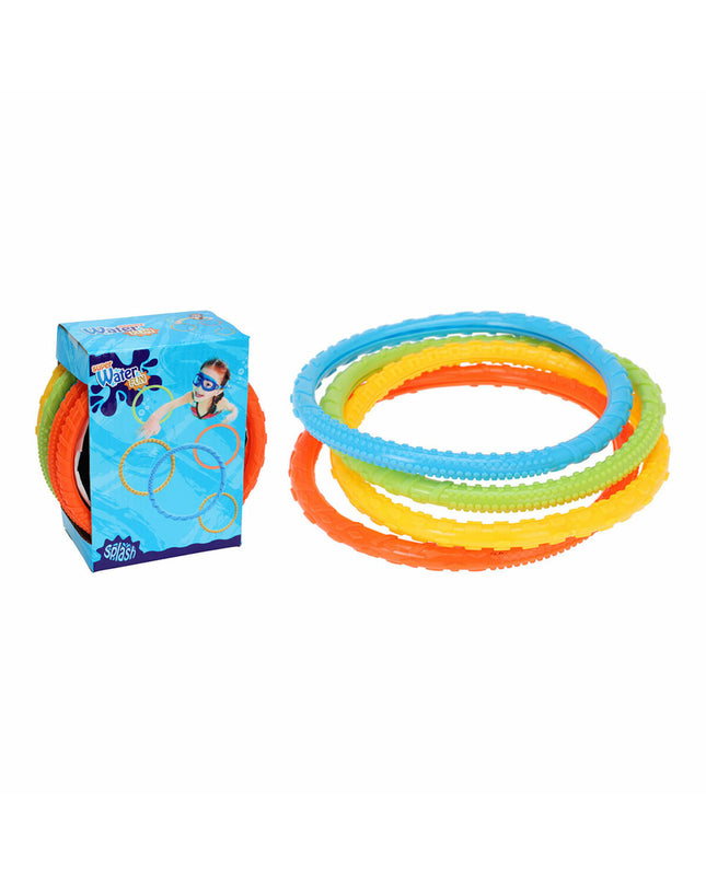 Set of six BigBuy Fun diving rings for swimming and outdoor play, colorful and durable for kids' water activities.