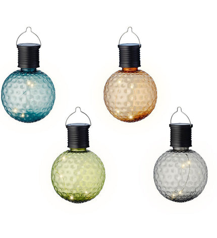 Lumineo Zonnelamp tuin decoratie met gesorteerde kleuren, outdoor verlichting voor sfeervolle tuinverlichting.