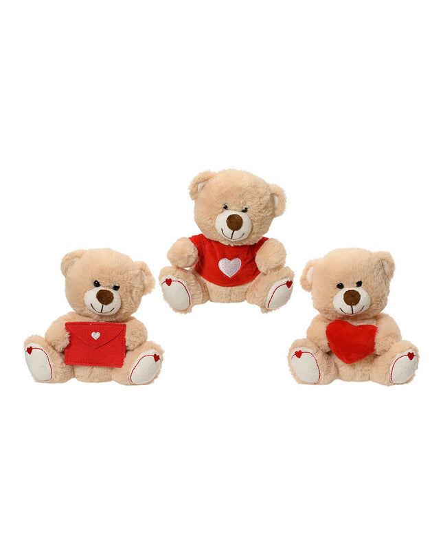 Soft Valentine’s Day plush toy bear EDM 808762, 15 cm, cuddly stuffed animal for children and gift-giving.