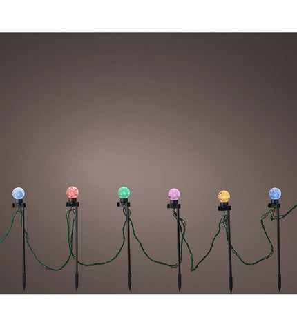 Lumineo multicolour outdoor garden LED light sticks, 6W warm white, 20-piece set for garden decoration and outdoor lighting.