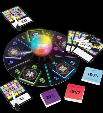 Diset Hitster Bingo game with colorful bingo cards and tokens, ideal for family fun and entertainment.