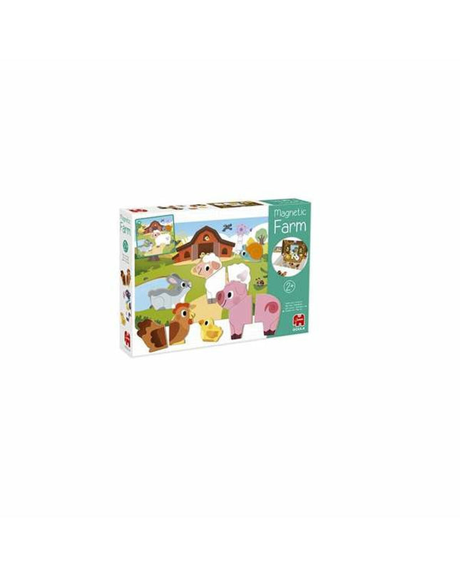 Goula magnetic game with colorful cardboard pieces for educational play and learning activities.