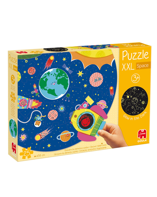 Goula XXL Space puzzle with 25 colorful interlocking pieces, educational toy for children, part of Goula's puzzle and brain teaser collection.