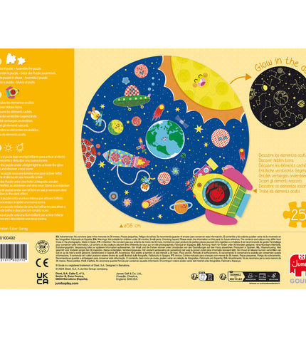 Goula XXL Space puzzle with 25 colorful plastic pieces for children, part of educational toys and brain games.